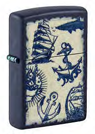 Зажигалка ZIPPO Nautical Design с покрытием Navy Matte Зажигалка ZIPPO Nautical Design с покрытием Navy Matte